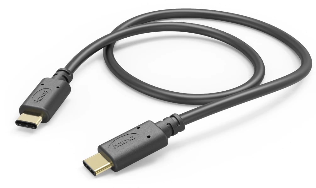 Kabllo Hama Fast Charge, USB-C USB-C, 1 m, e zezë, 201589