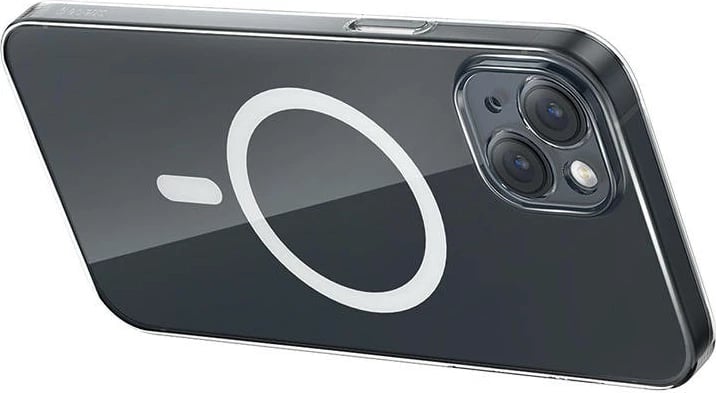 Mbështjellës Baseus Magnetic Crystal Clear për iPhone 13, transparent, me xham të temperuar dhe set pastrimi