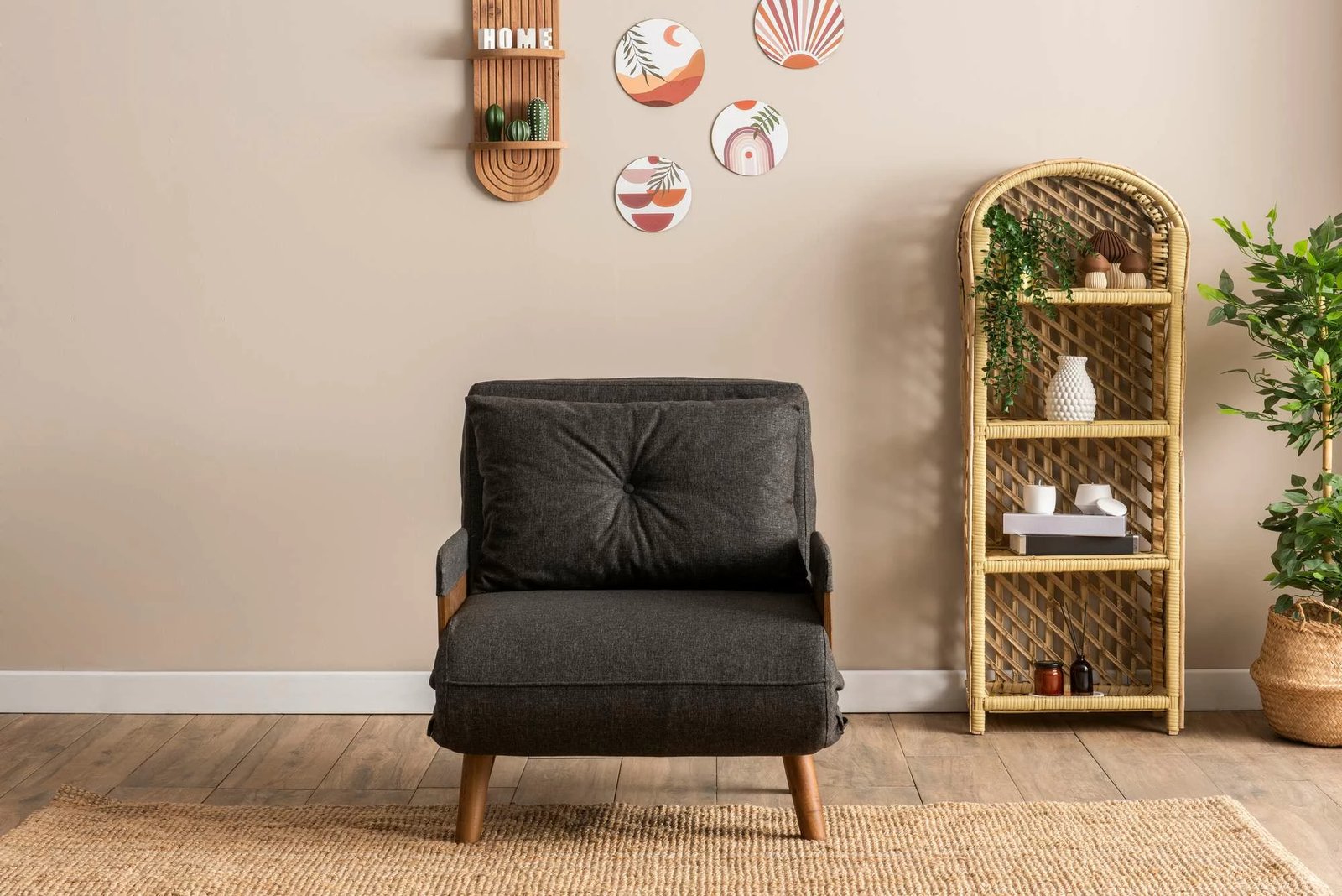 Krevat-karrige një vendësh Atelier del Sofa, Cosmo Single, gri e errët