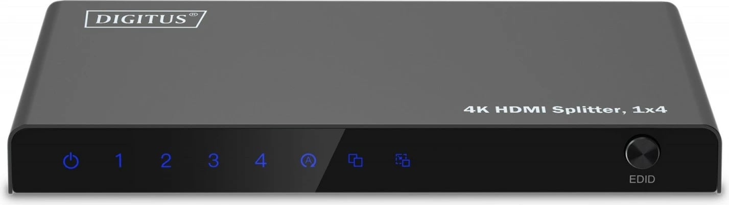 Shpërndarës HDMI Digitus DS-55337, 1x4, 4K/60Hz, HDR, i zi
