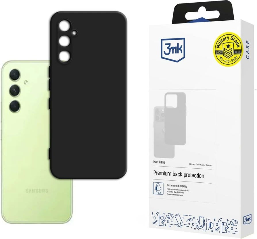 Mbështjellës 3mk Matt Case për Samsung Galaxy A34 5G, i zi Mbështjellës 3mk Matt Case për Samsung Galaxy A34 5G, i zi