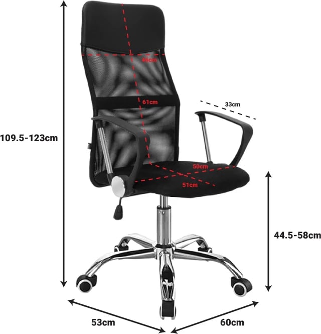 Karrige për zyre Joel II, e zezë