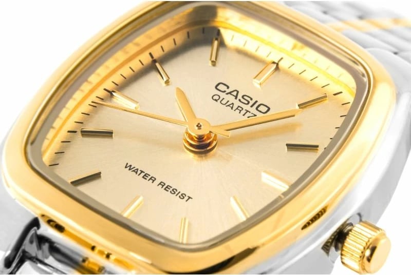 Orë dore për femra CASIO, argjend e ar