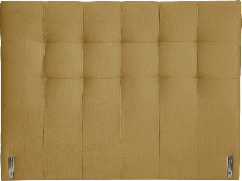 Kornizë krevati 7DAYS, pa hapësirë magazinimi, pëlhurë velvet ngjyrë mustard TEXAS08, 161x207x122cm