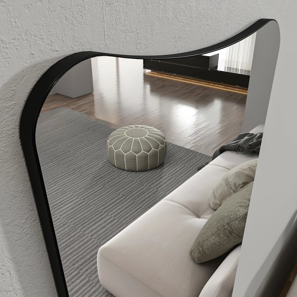 Pasqyrë Cheval Hanah Home, Vitros, transparente, e zezë