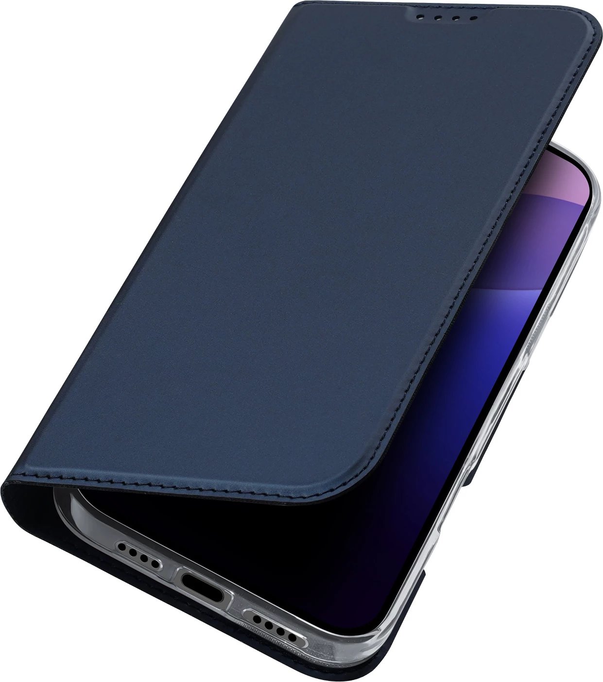 Mbështjellës Dux Ducis Skin Pro për iPhone 16 Pro Max, me kapak dhe xhep për kartela, kaltër Mbështjellës Dux Ducis Skin Pro për iPhone 16 Pro Max, me kapak dhe xhep për kartela, kaltër