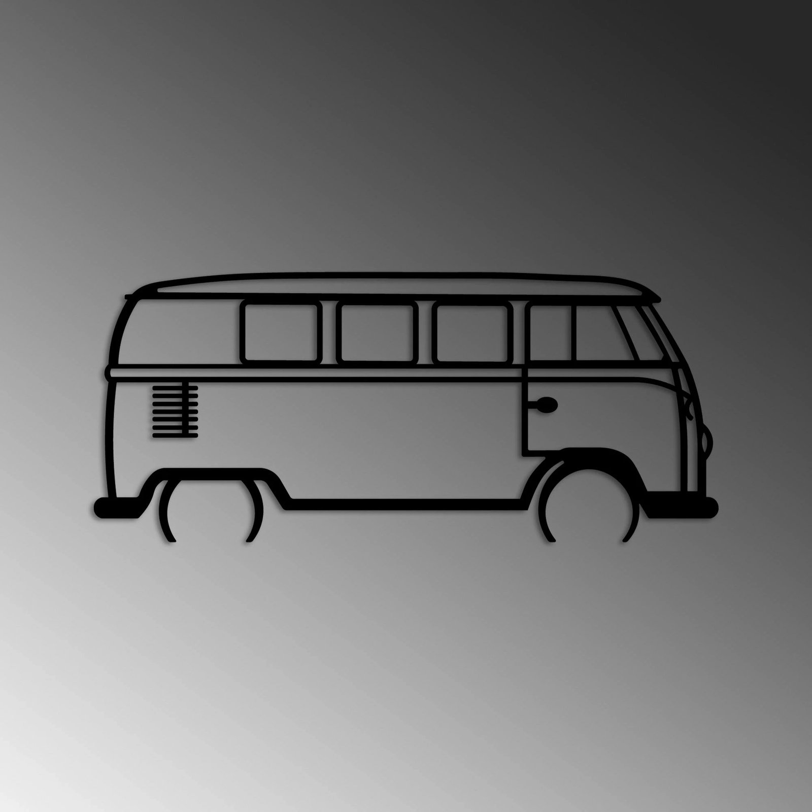 Aksesor dekorativ për mur, metalik, Wallity Vosvos 12, ngjyrë e zezë, 73x33cm