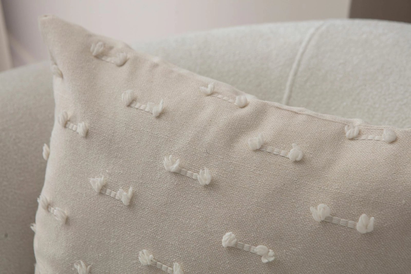 Jastëk mbulesë, krem, Evila Originals, Tuffet v6, 43x43cm