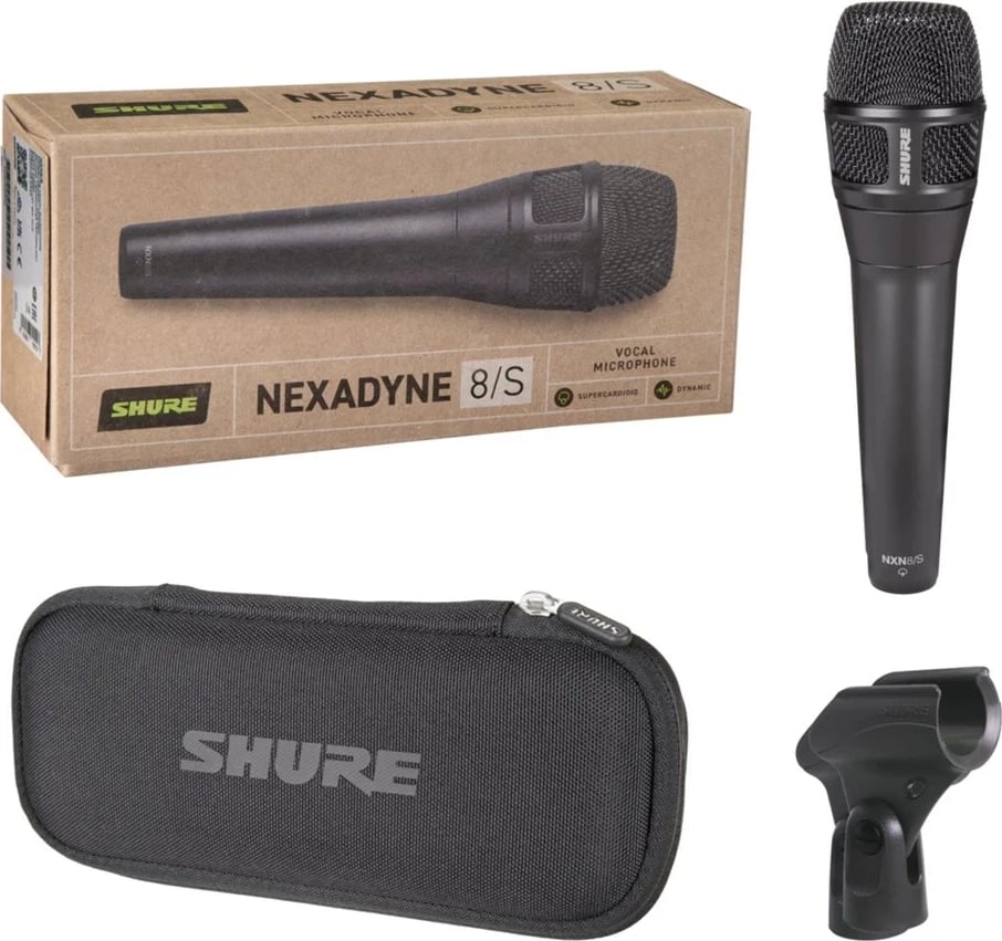 Mikrofon studio SHURE Nexadyne 8/S, me kabllo, XLR/USB, i zi