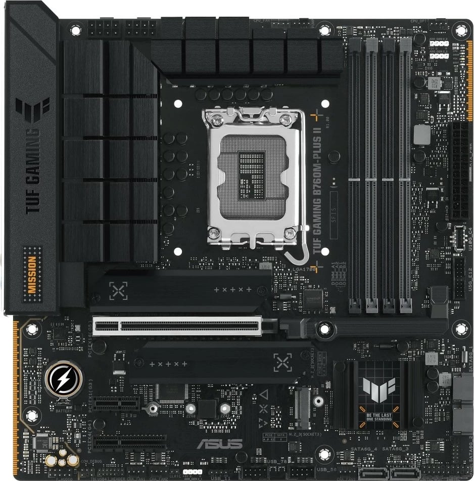 Pllakë amë Asus TUF GAMING B760M-PLUS II, LGA1700, DDR5, mATX