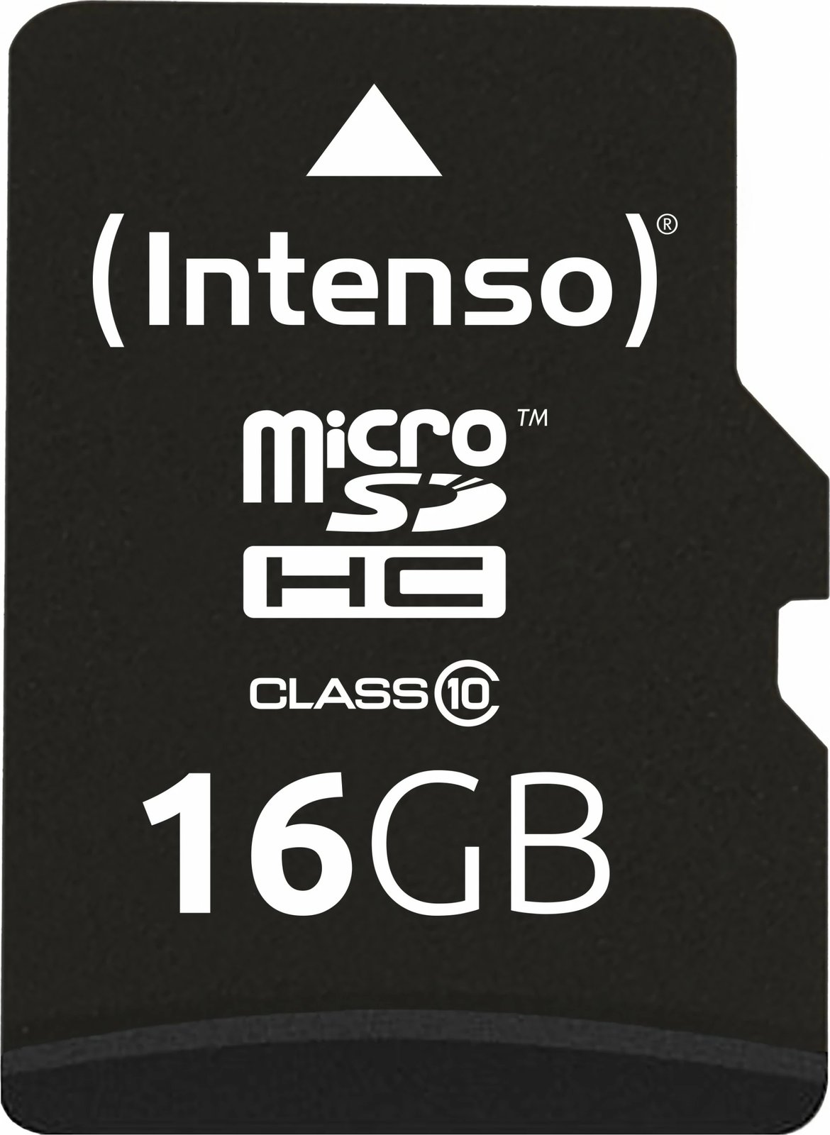 MicroSDHC kartelë Intenso 16GB, Class 10, me adapter, e zezë