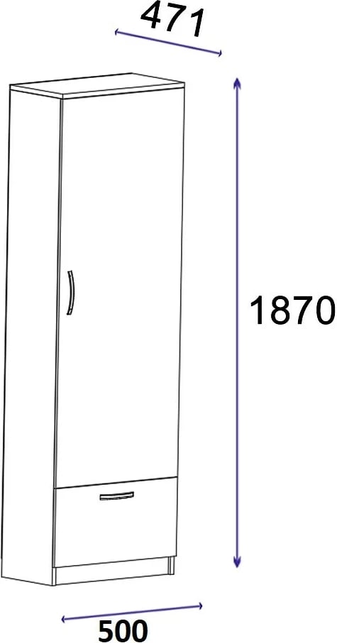 Dollap Hanah Home, Santa, ngjyrë antracit