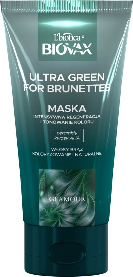 Maskë për flokë për femra BIOVAX Glamour Ultra Green For Brunettes 150ml