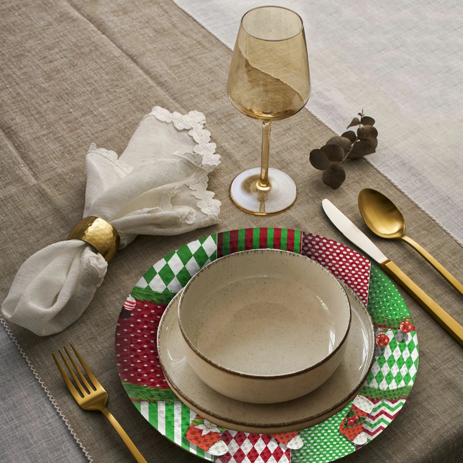 Set nënshtruesish tavoline, shumëngjyrësh, Hermia Concept, 3020Supla, 4 copë, 37cm