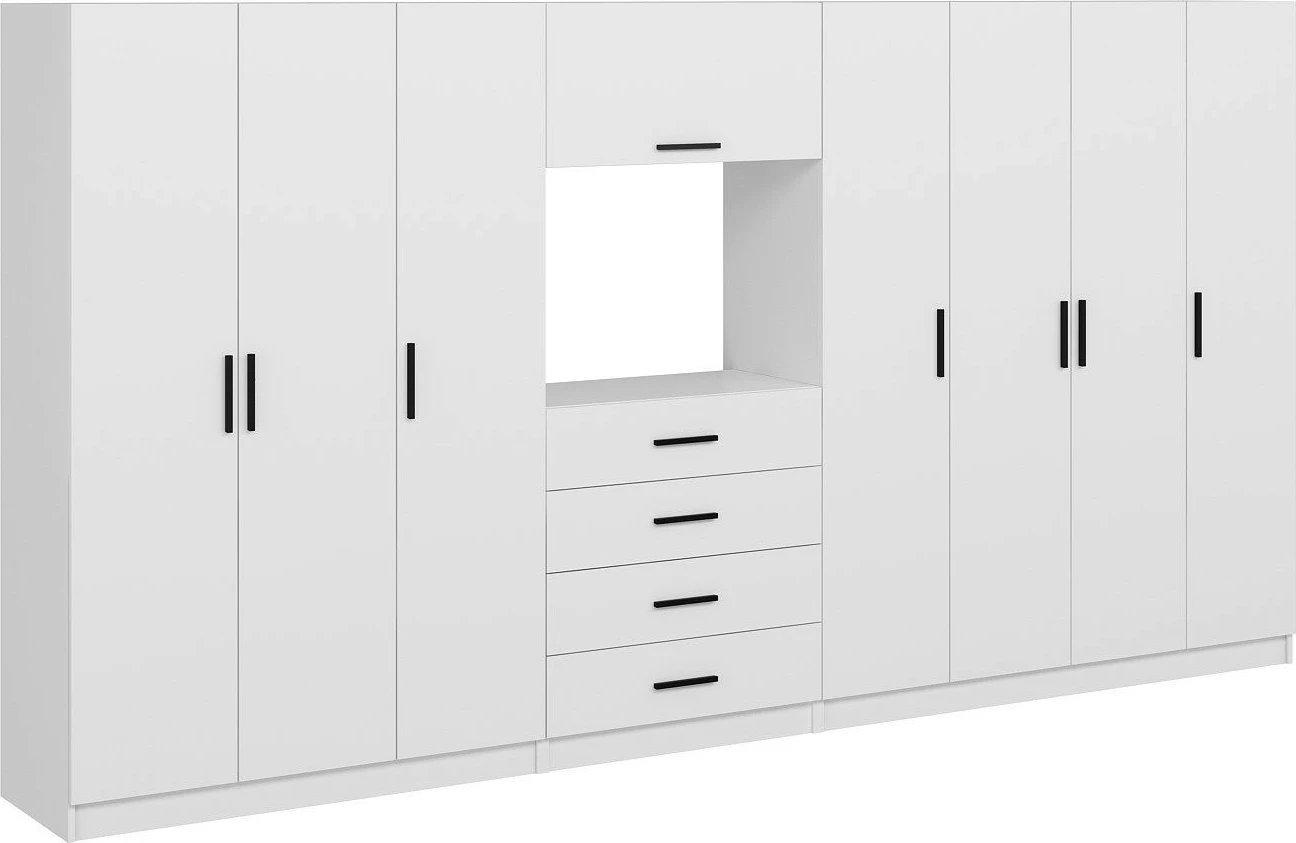 Dollap i madh për rroba, ngjyrë e bardhë, Skye Decor Minar Kale - 7828