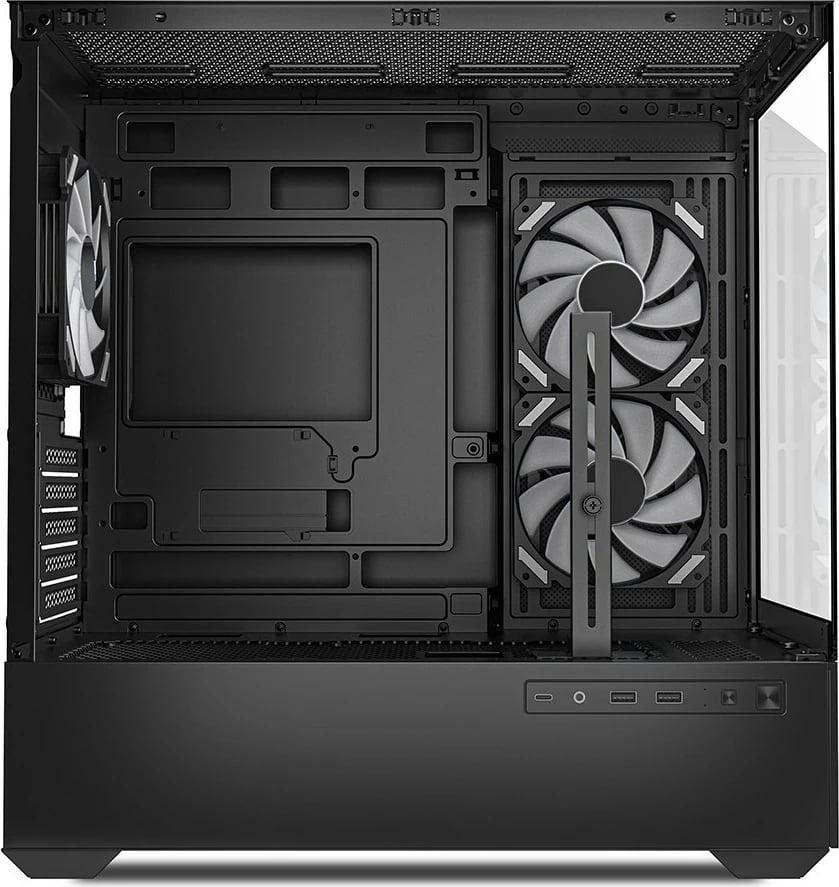 Kasë Sharkoon MK6 RGB, Midi Tower, bardhë, xham i temperuar, RGB