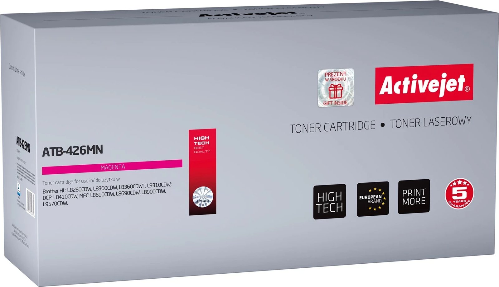 Toner Activejet ATB-426MN për Brother TN-426M, Magenta