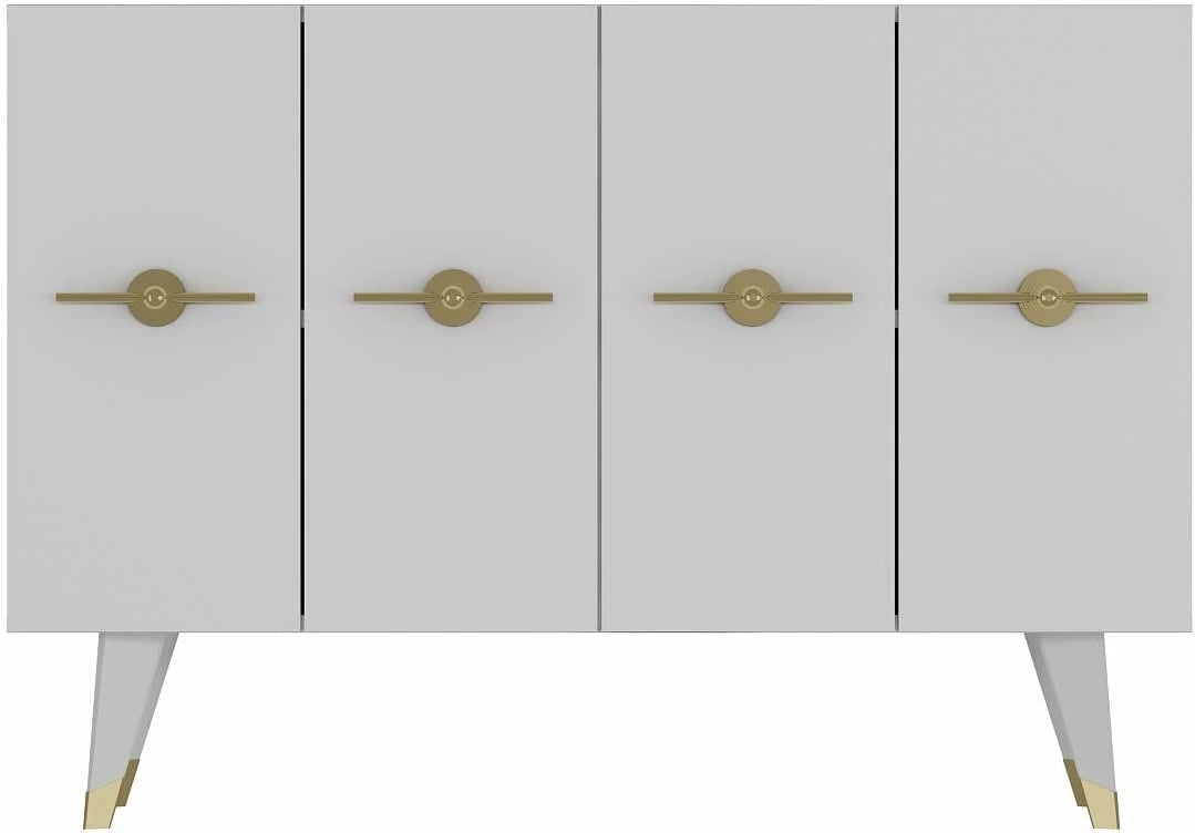 Konsolë Skye Decor, e bardhë, e artë, 8169KM-32