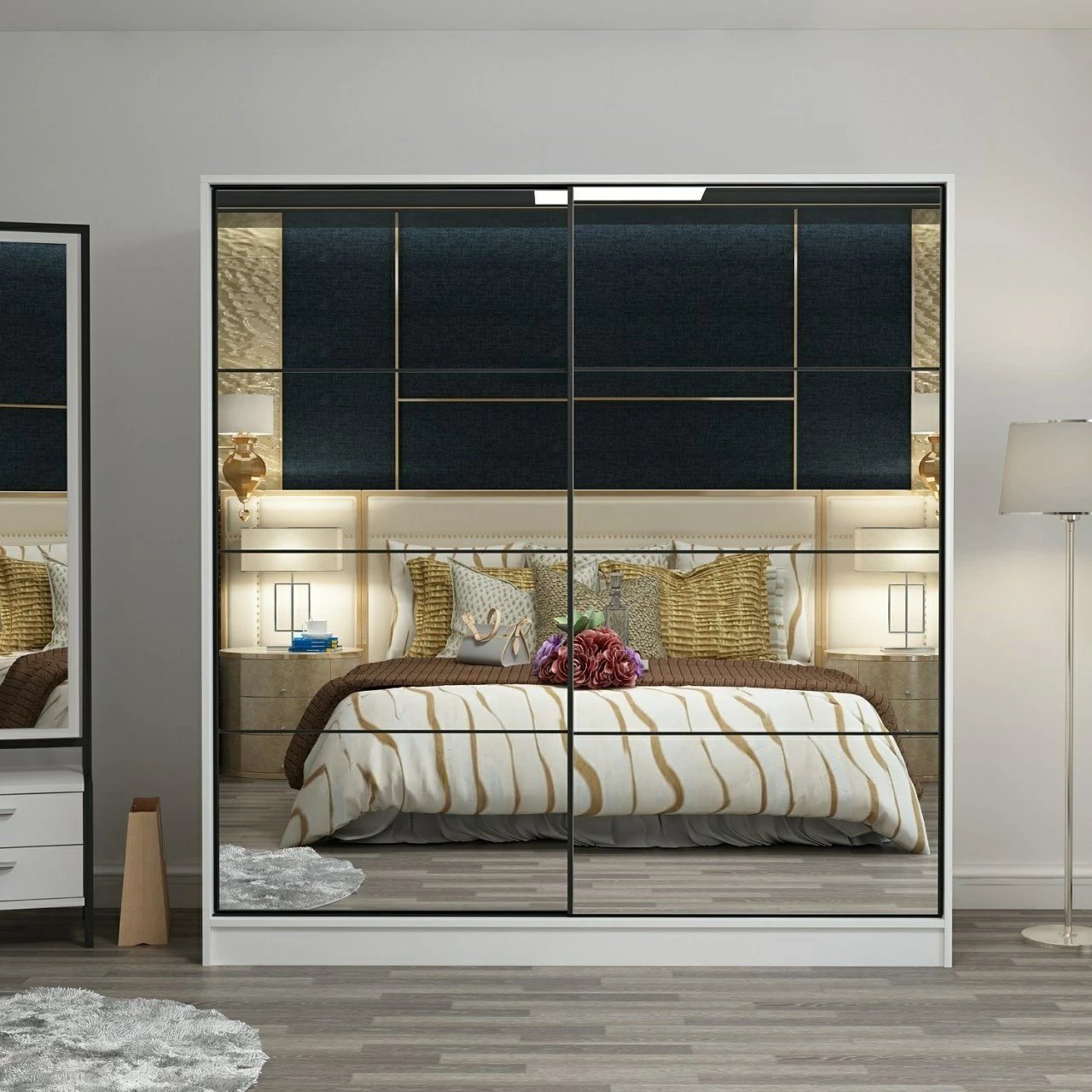 Dollap Hanah Home Kale, i bardhë, 180x190x52cm