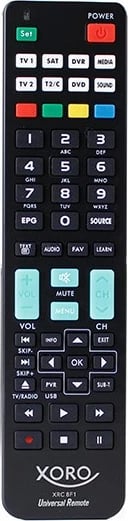 Telekomandë XORO XRC 8F1, RF Wireless, 8 pajisje, e zezë