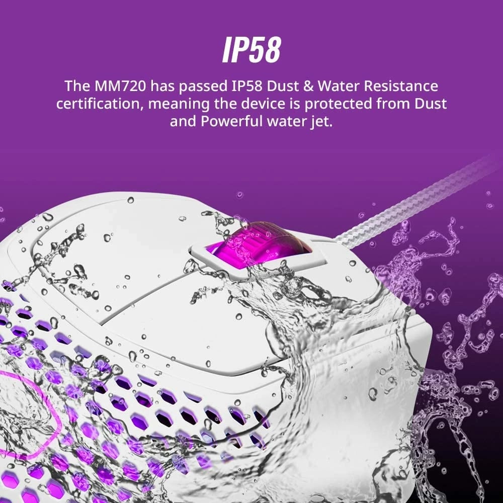 Maus Cooler Master MM720 - USB, i bardhë