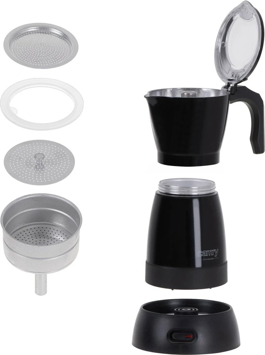 Aparat elektrik për kafe moka Camry CR 4415B, 300 ml, i zi