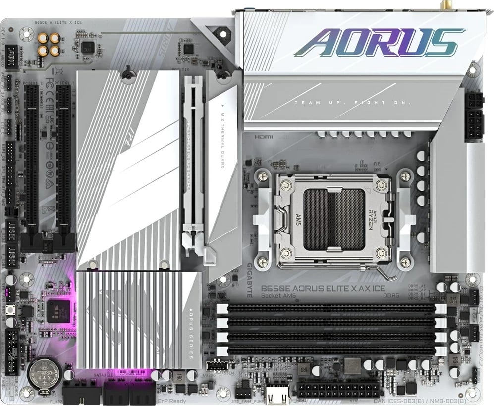 Pllakë amë Gigabyte B650E AORUS ELITE X AX ICE, Socket AM5, ATX, Bardhë