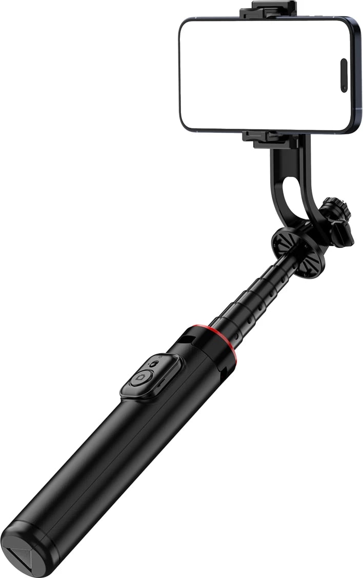 Shkop selfie me tripod, Wozinsky WC1Y2S, 1.31 m, kontrollues Bluetooth 5.2, filetë 1/4", i zi