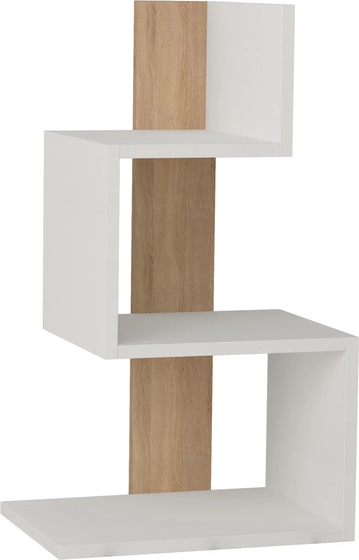 Tavolinë anësore, ngjyrë e bardhë dhe lis, Skye Decor