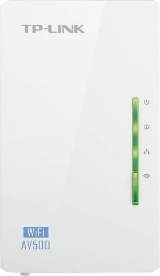 Zgjerues Powerline me Wi‑Fi, TP-Link TL-WPA4220, AV600 600Mbps, 2x LAN, Wi‑Fi Clone, e bardhë