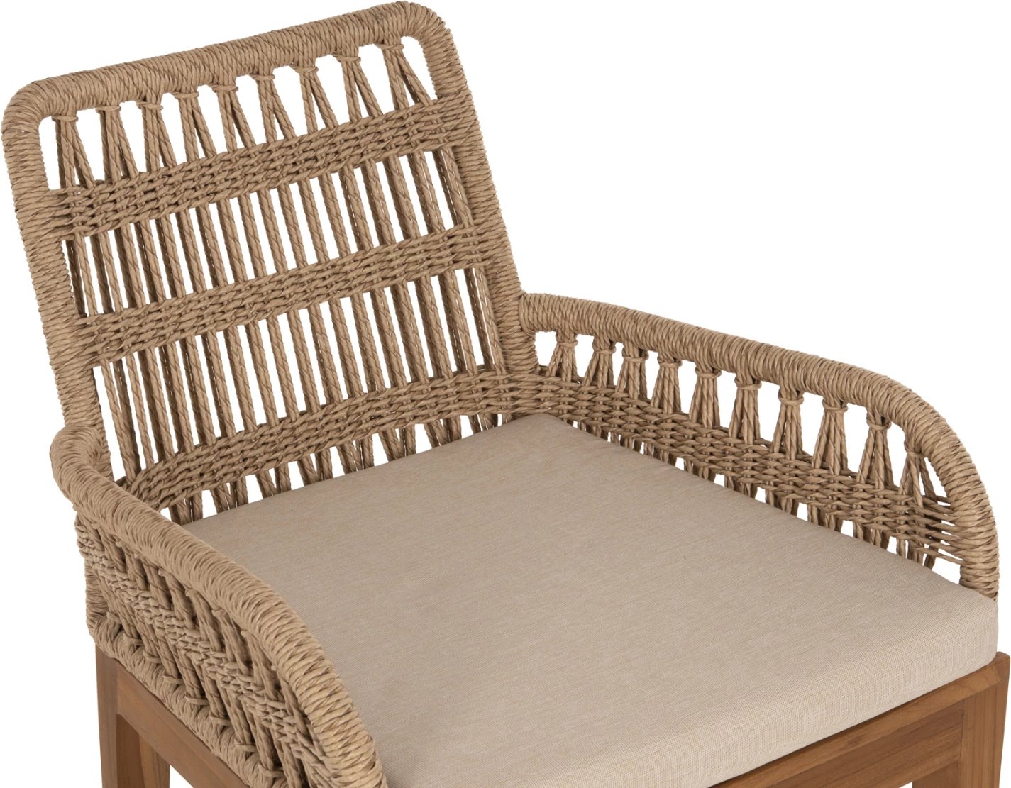 Karrige STARDOM, dru teak dhe litar, ngjyrë natyrale, FH9760.01, 57x65x83H cm