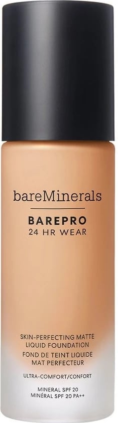 Fondatinë për femra bareMinerals BarePro 24HR Wear Skin-Perfecting Matte Liquid Foundation SPF20 Light 28 Neutral, 30ml