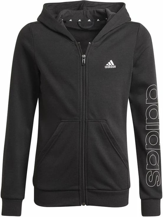 Duks me kapuç për vajza adidas, i zi
