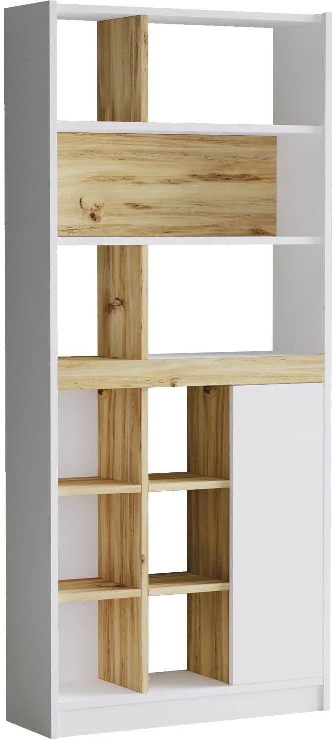 Raft librash Skye Decor, ngjyrë lis dhe e bardhë, LV20-WK