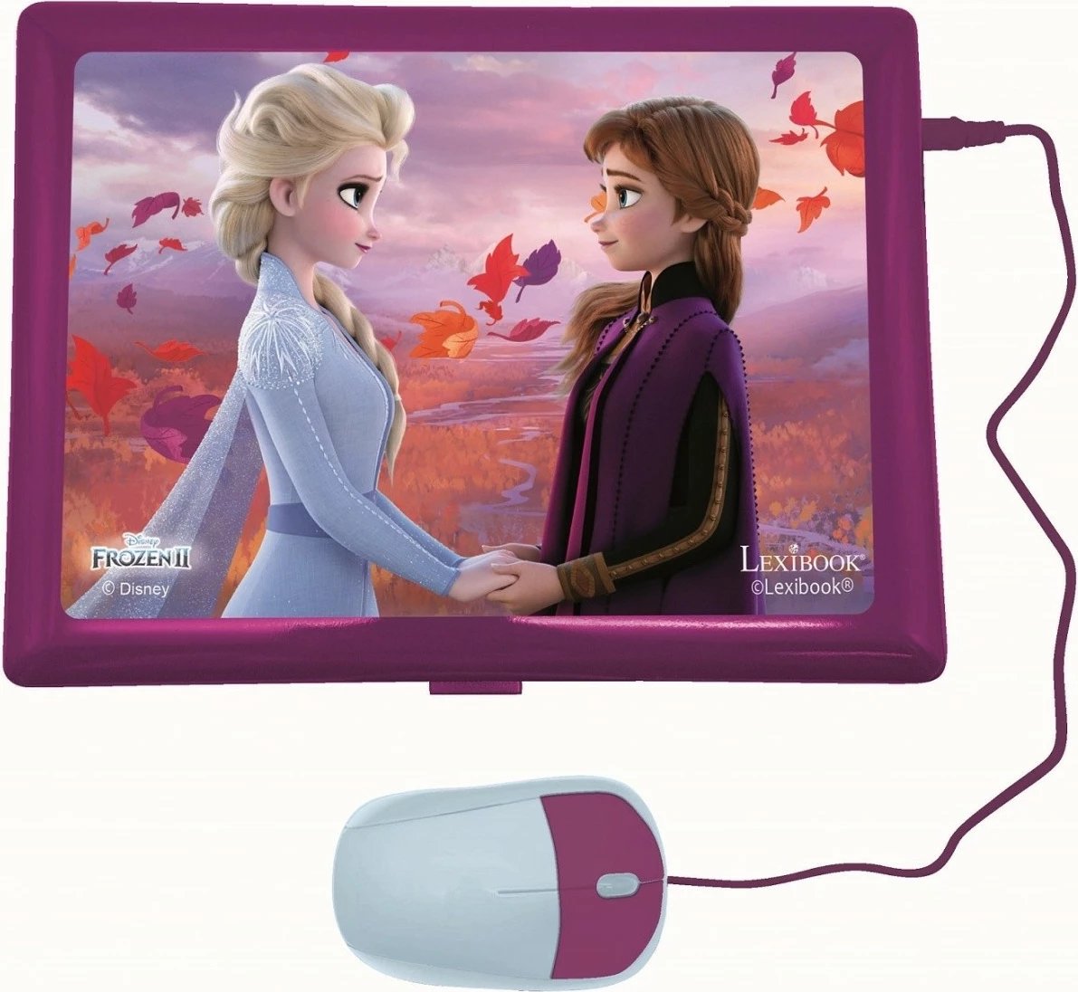 Laptop edukativ Lexibook Disney Frozen, 124 aktivitete, dygjuhësh PL/ENG, për vajza, Azur/Vjollcë