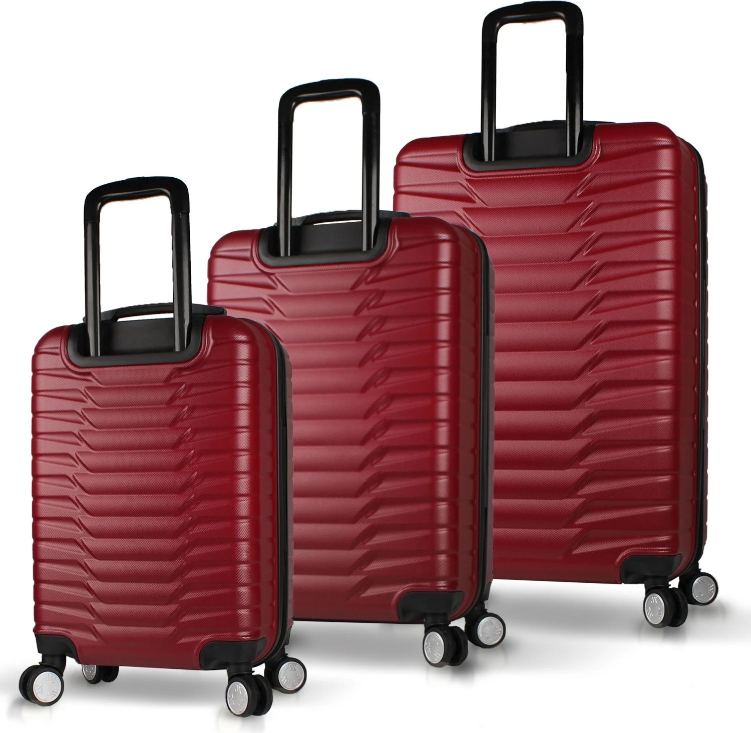Set valixhesh (3 copë), ngjyrë e kuqe e errët, Zoozie Bags, 5608