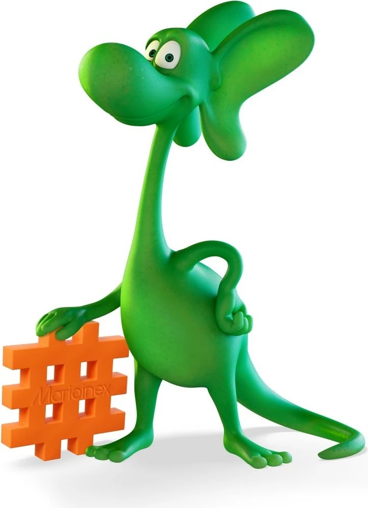 Set ndërtimi Marioinex Mini Waffle Diplodocus dhe Skena, 148 elemente, shumëngjyrëshe