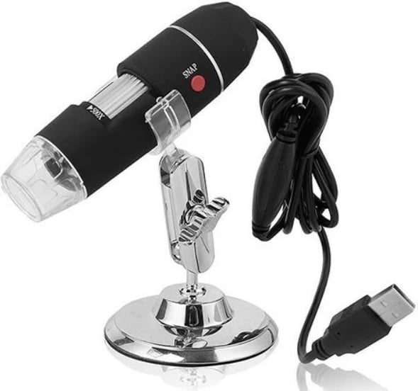 Mikroskop digjital USB Media-Tech MT4096, zmadhim deri 500X, i zi