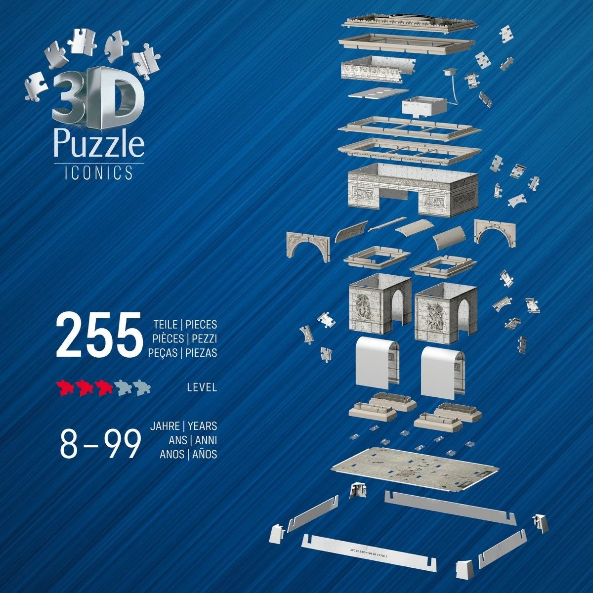 Puzzle 3D Ravensburger Triumphal Arch, 255 pjesë, plastikë