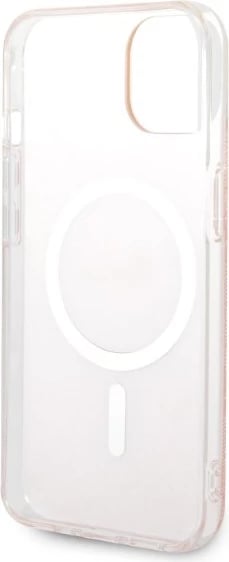 Set mbështjellës Guess GUBPP14MH4EACSP me karikues wireless për iPhone 14 Plus 6.7", rozë