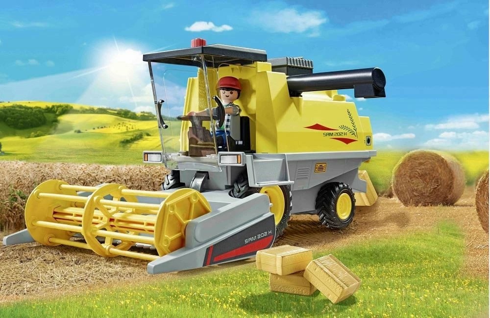 Set lodrash Playmobil Country 71267, kombajn drithi me aksesorë, plastikë, shumëngjyrësh