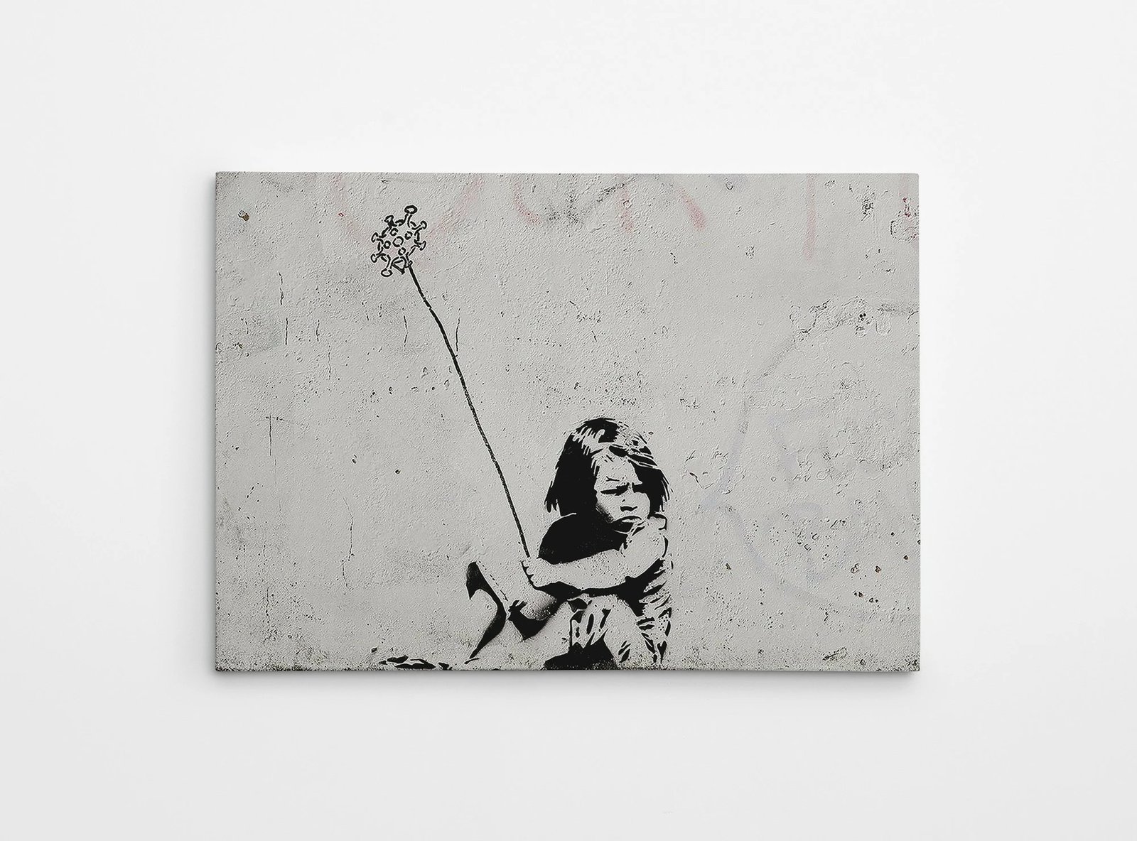 Pikturë dekorative në kanavacë Banksy, shumëngjyrëshe, KNV4551_70100, 70x100cm