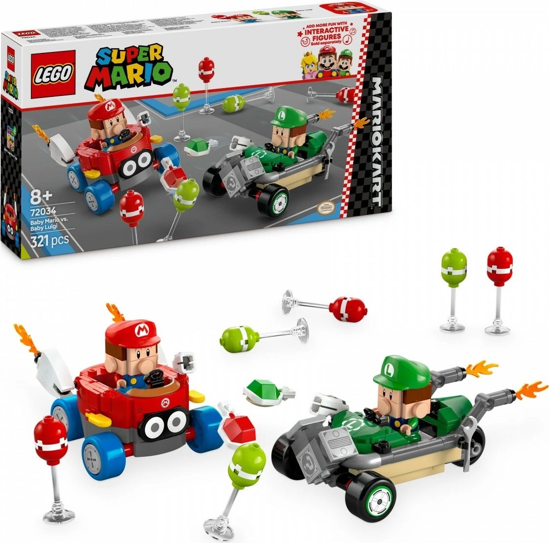 Set LEGO Super Mario 72034 Baby Mario vs Baby Luigi, 321 pjesë