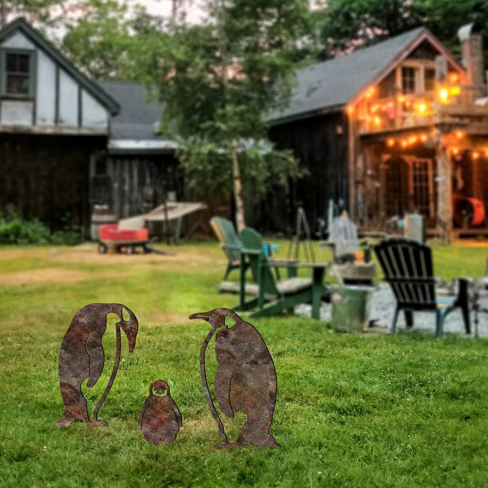 Set dekorativ për kopsht, Aberto Design, Fam 10, metal, ngjyrë antike