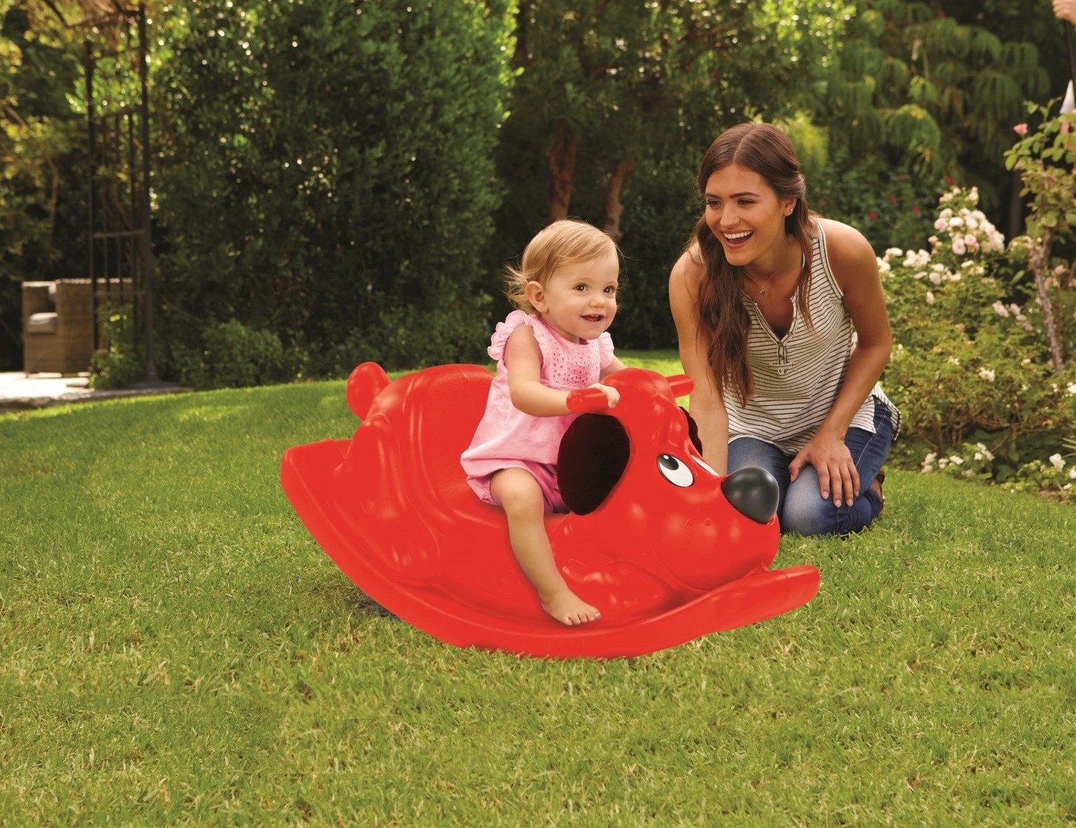 Bujak Little Tikes Rockin' Puppy, plastikë, për fëmijë të vegjël, e kuqe