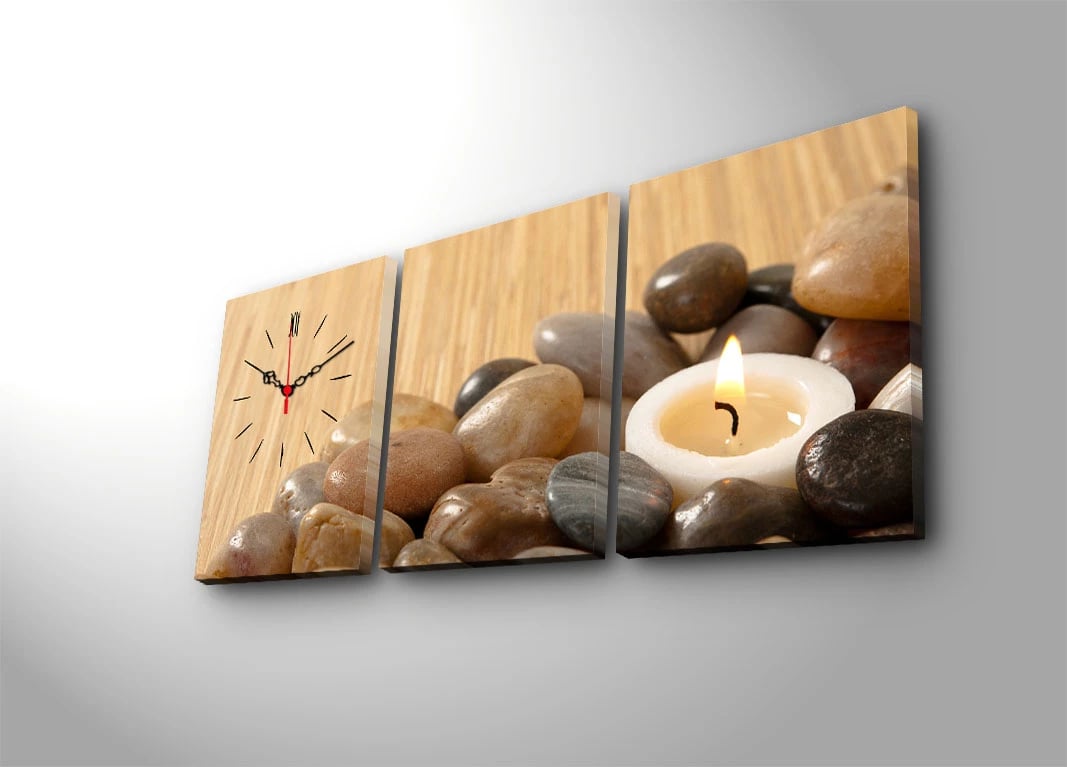 Orë muri dekorative në kanavacë, set prej 3 pjesësh, Wallity, 3P3040CS-63