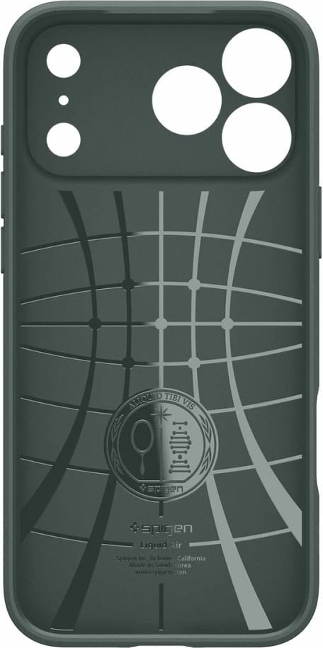 Mbështjellës Spigen Liquid Air për iPhone 17 Pro Max, TPU me teksturë antirrëshqitëse, Air Cushion, dizajn i hollë, jeshile