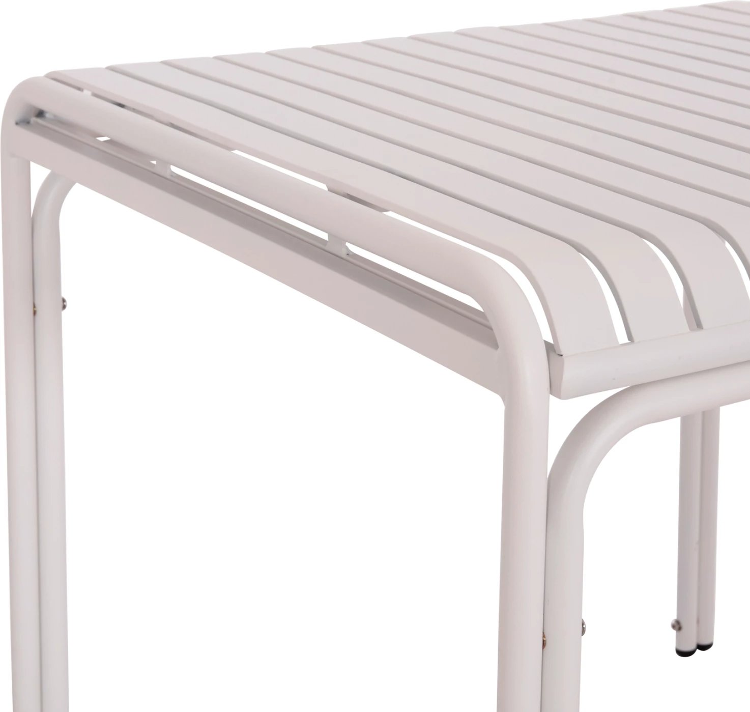 Tavolinë katrore alumini për jashtë, ngjyrë e bardhë, RACHEL FH6338.02, 80x80x75cm