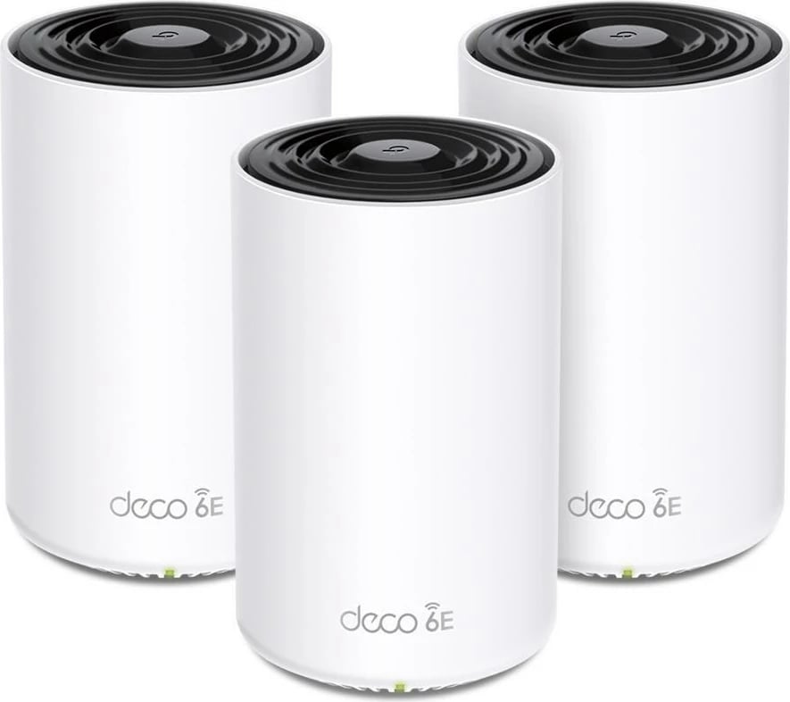 Mesh sistem TP-Link Deco XE75 Pro (3-pack), Wi-Fi 6E, i bardhë
