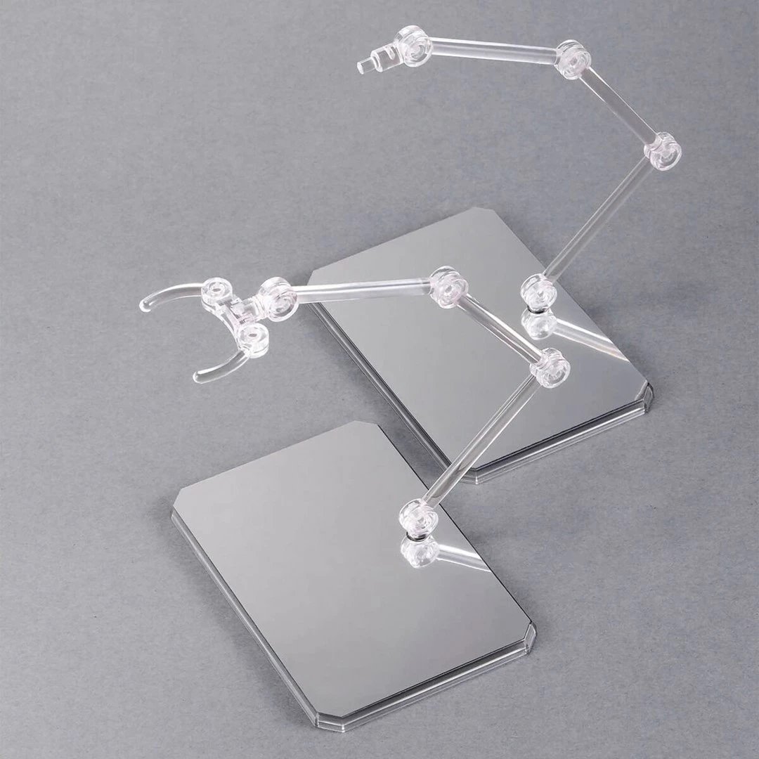 Set bazash ekspozimi Bandai Action Base 6, për modele 1/144, ngjyrë transparente, me ngjitëse pasqyre, 2 copë